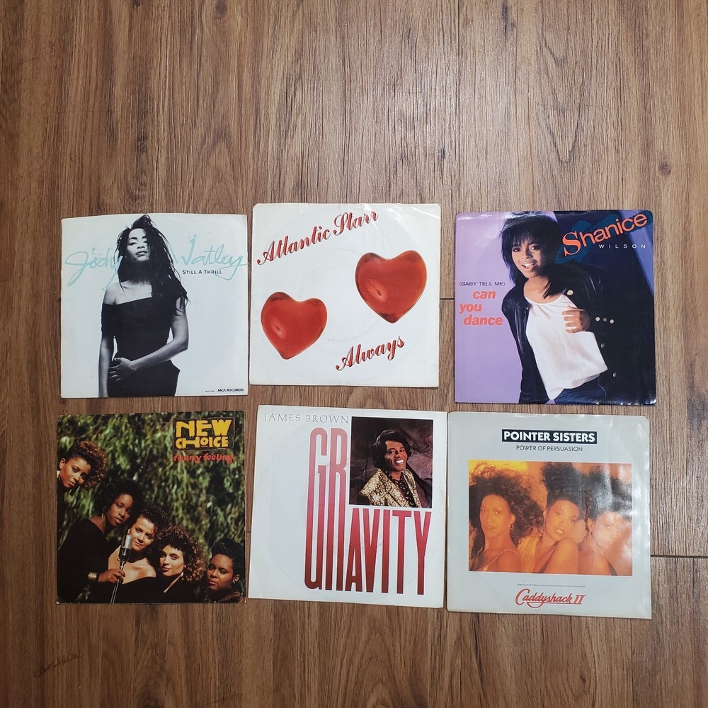 Lot‎ of 6 Soul - Atlantic Starr, Pointer Sisters Picture Sleeve RPM 7" VG++